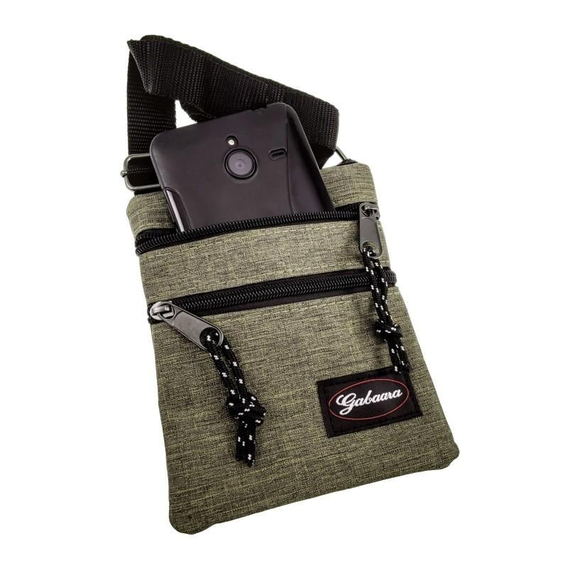 Sportieve Crossbodytas Bruin-Groen Unisex Nektasje Bodysafe, Sieraden, Tassen en Uiterlijk, Tassen | Schoudertassen, Verzenden
