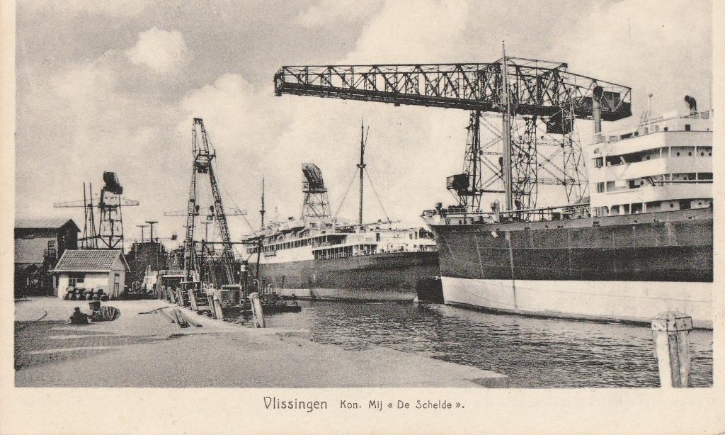 VLISSINGEN  DE  SCHELDE SCHEEPSWERF ref 1599, Verzenden, Zo goed als nieuw, Motorboot, Kaart, Foto of Prent