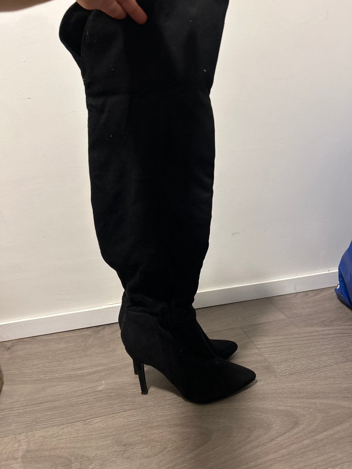 Overknee laarzen maat 39, zo goed als nieuw, Ophalen, Zo goed als nieuw, Zwart, Hoge laarzen