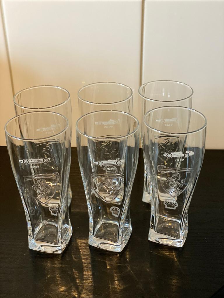 Set van 6 Ferrari Shell glazen - Limited Edition, Ophalen of Verzenden, Zo goed als nieuw
