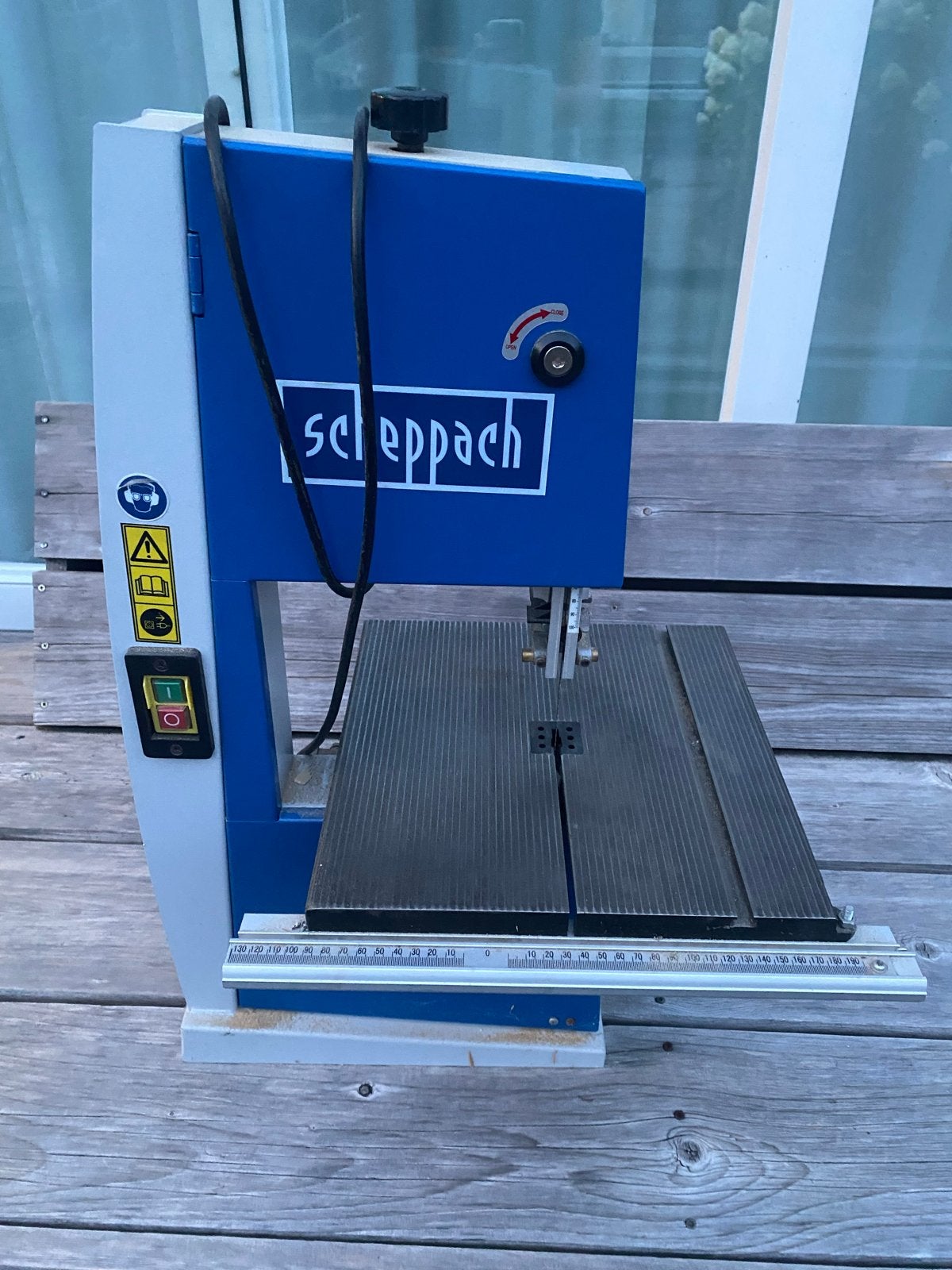 Scheppach BASA 1 Lintzaag - Goede staat, zelf afstellen, Ophalen, Gebruikt, 70 mm of meer, 600 tot 1200 watt