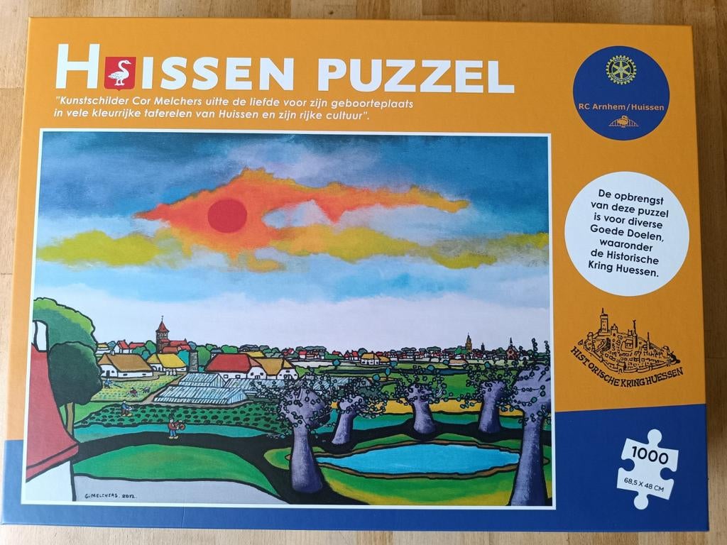 1000 stukjes legpuzzel Huissen, Hobby en Vrije tijd, Ophalen of Verzenden, 500 t/m 1500 stukjes, Zo goed als nieuw, Legpuzzel