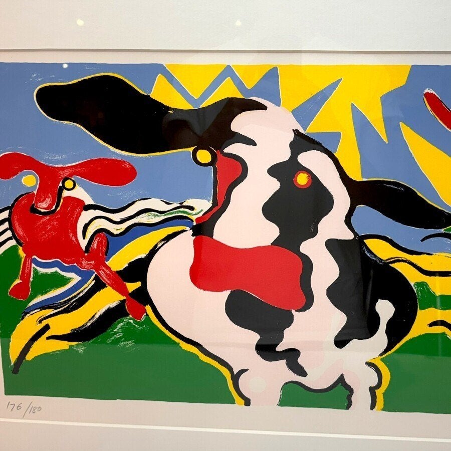 Peter Diem (1945) - 'Vliegende koeien' (1993), Ophalen of Verzenden