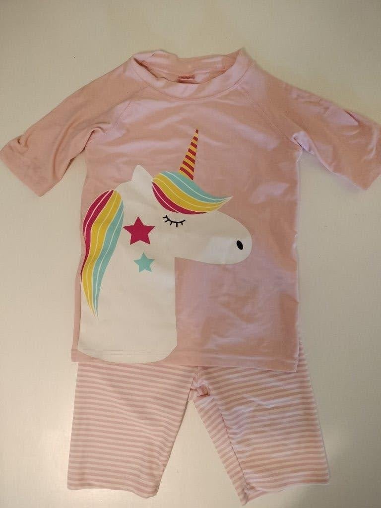 Uv zwemsetje meisje 122/128, Kinderen en Baby's, Ophalen, Badpak, Maat 128, Zo goed als nieuw