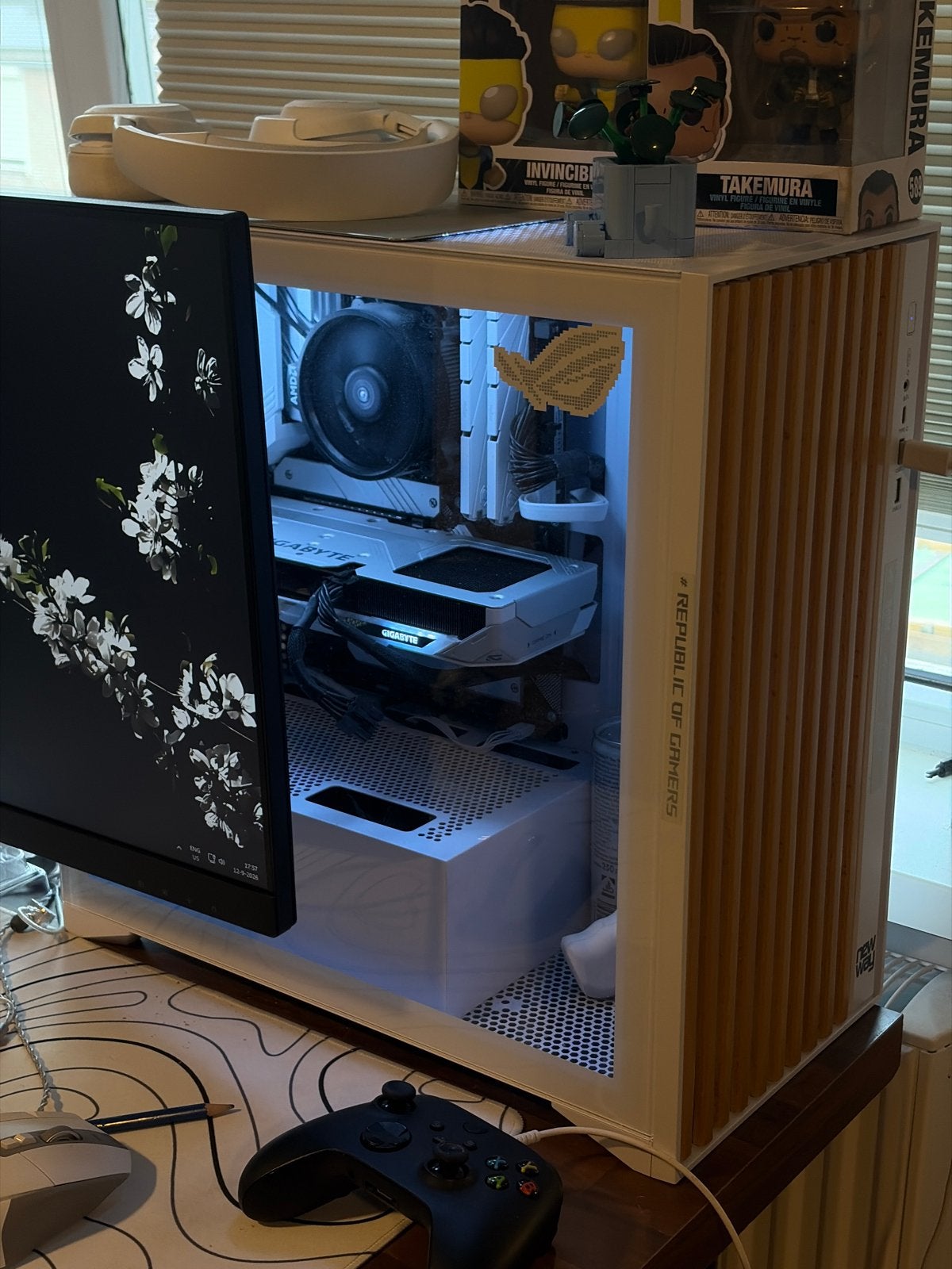 Gaming PC (wit met hout, 9060xt R5 5600x), Ophalen, 32 GB, Zo goed als nieuw, Gaming
