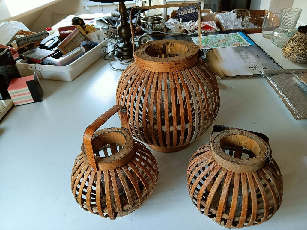 Windlicht (set), Windlicht, Gebruikt, Bruin, Ophalen of Verzenden