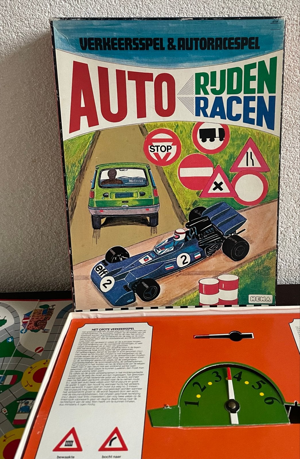 Vintage Verkeersspel & Autoracespel Auto Rijden Racen, Hobby en Vrije tijd, Een of twee spelers, Ophalen of Verzenden, Gebruikt