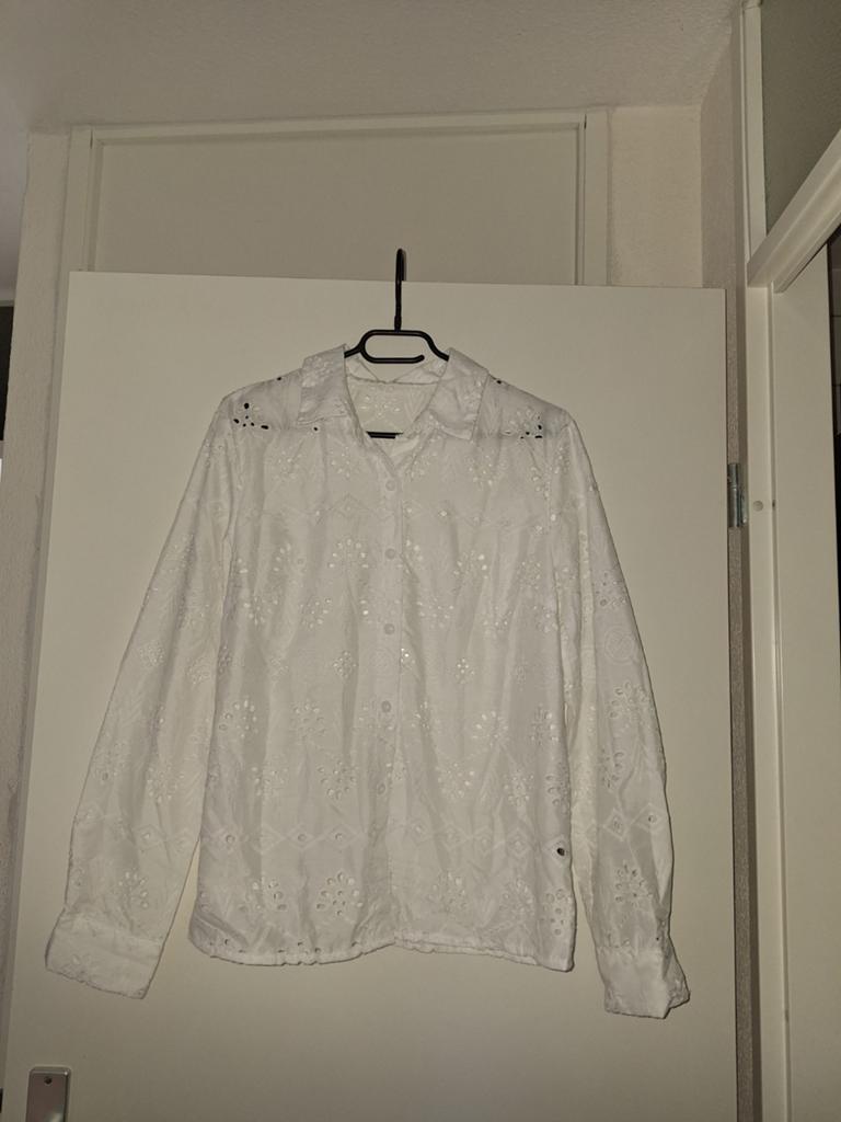 Witte blouse van kant Shein maat L, Wit, Maat 42/44 (L), Ophalen of Verzenden, Zo goed als nieuw
