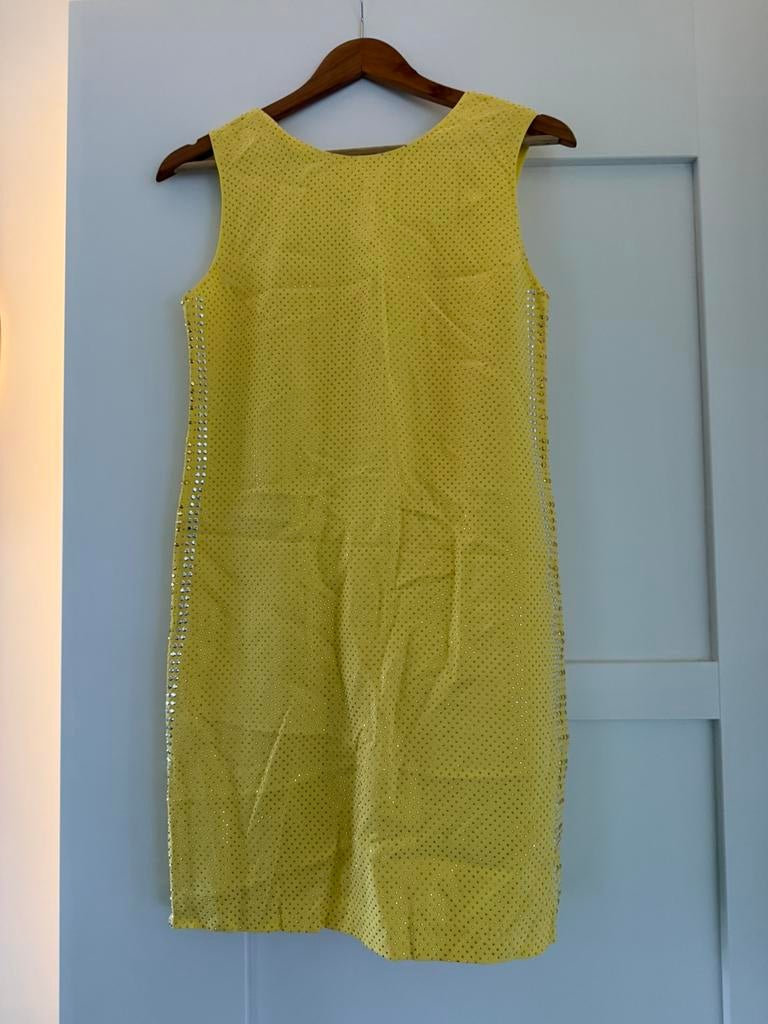 Versace jurkje maat S 36 NIEUW, Geel, Nieuw, Ophalen of Verzenden, Maat 36 (S)