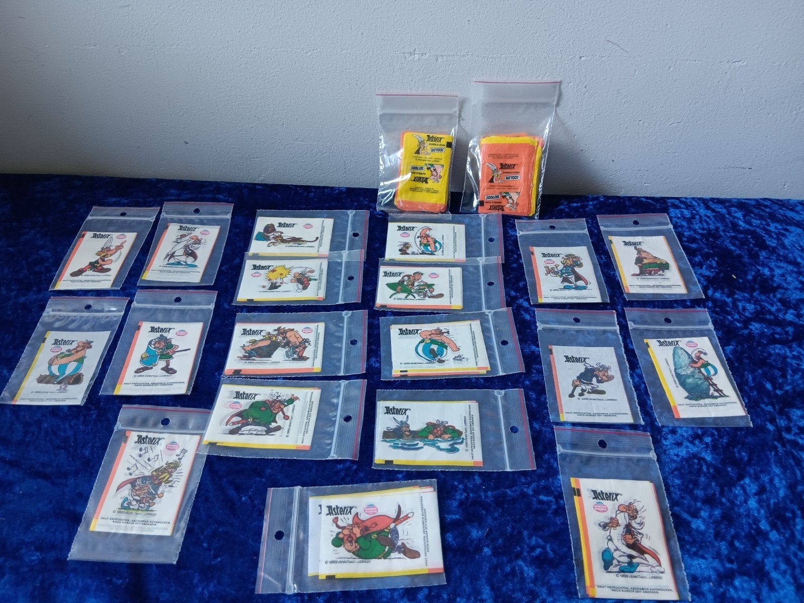 96 Asterix kauwgom tatoeages - 1993 & 1999, Verzamelen, Ophalen of Verzenden