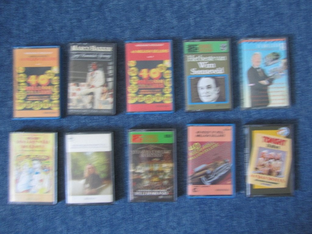 Cassette Bandjes van vroeger, origineel, 10 stuks, Cd's en Dvd's, Cassettebandjes, 2 t/m 25 bandjes, Overige genres, Ophalen of Verzenden