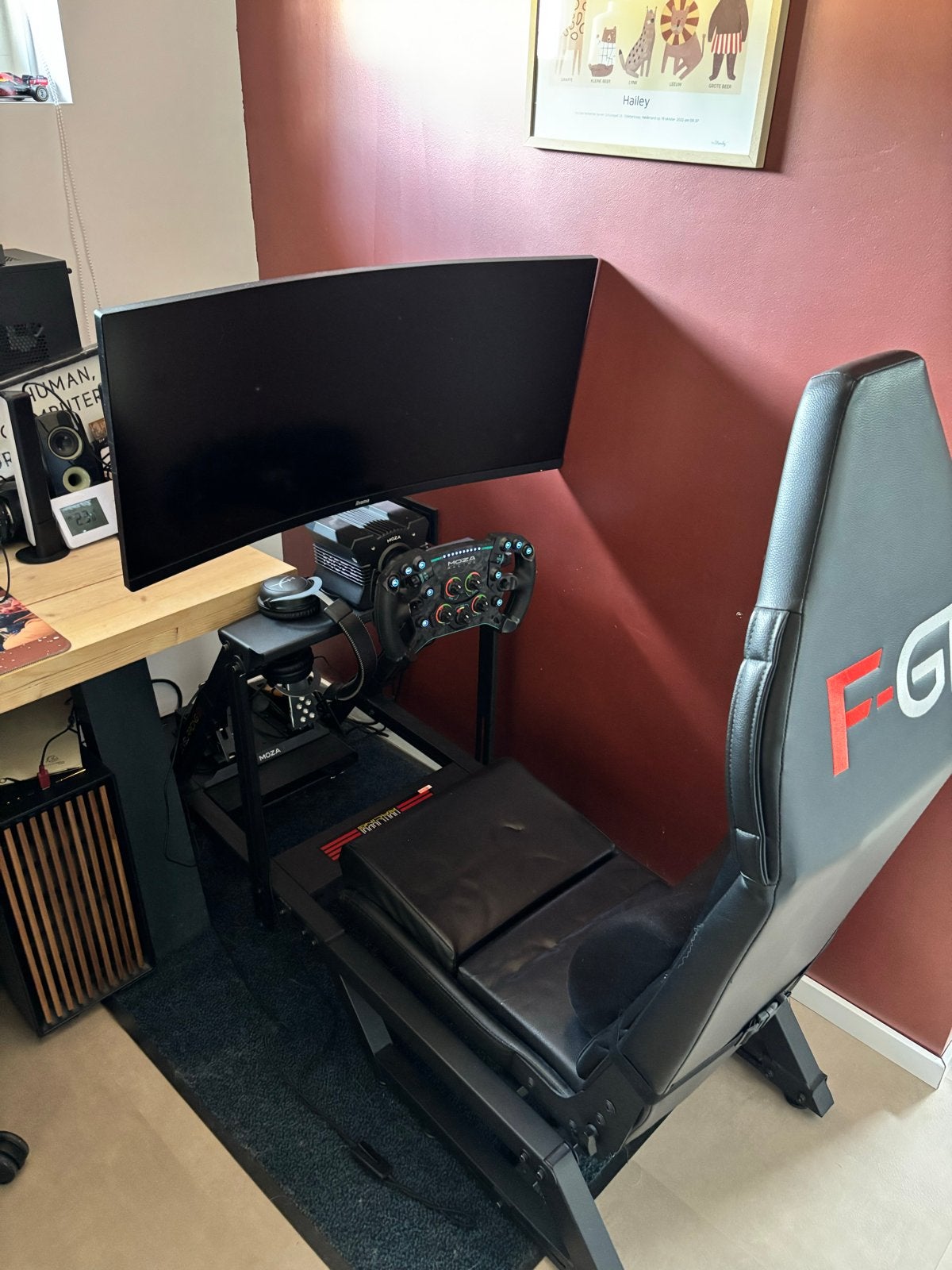Next Level Racing F-GT Sim Racing Cockpit – Zeer nette staat, Spelcomputers en Games, Ophalen, Zo goed als nieuw