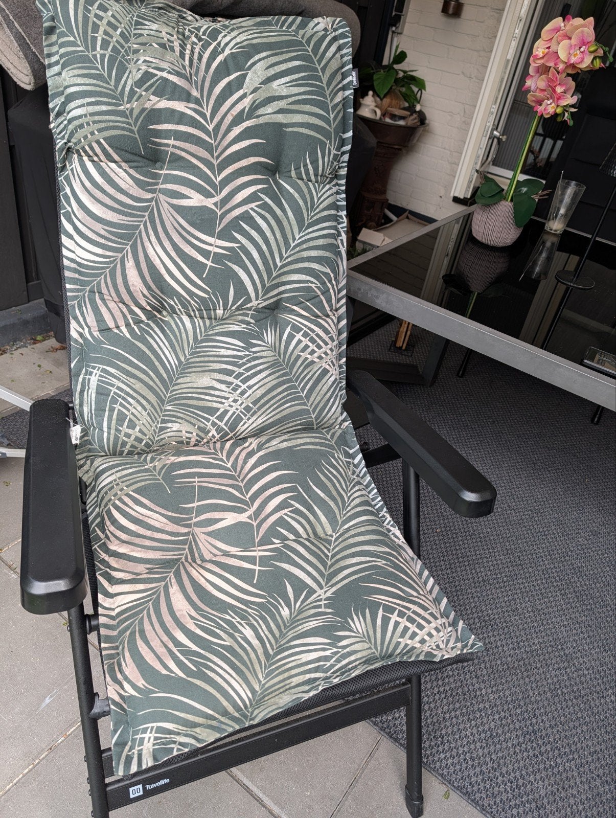 Hartman stoelkussens met palmbladprint - 4 stuks, Ophalen