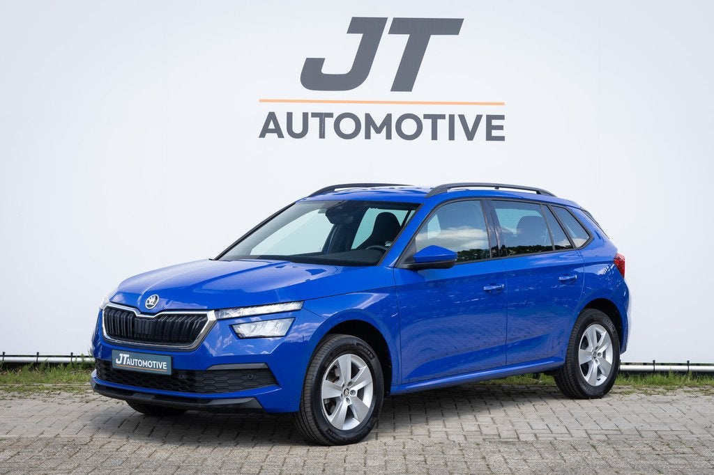 Skoda Kamiq 1.0 TSI Sport Bns Stoelverwarming | Digitaal das, Auto's, Skoda, Gebruikt, Euro 6, Blauw, 49 €/maand