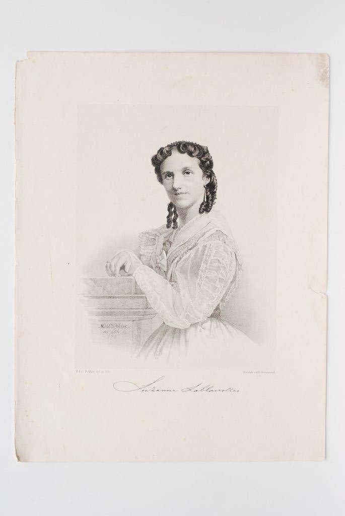 Portret van Suzanna Sablairolles - Hein Dekker (ca. 1855), Antiek en Kunst, Kunst | Litho's en Zeefdrukken, Origineel, Verzenden