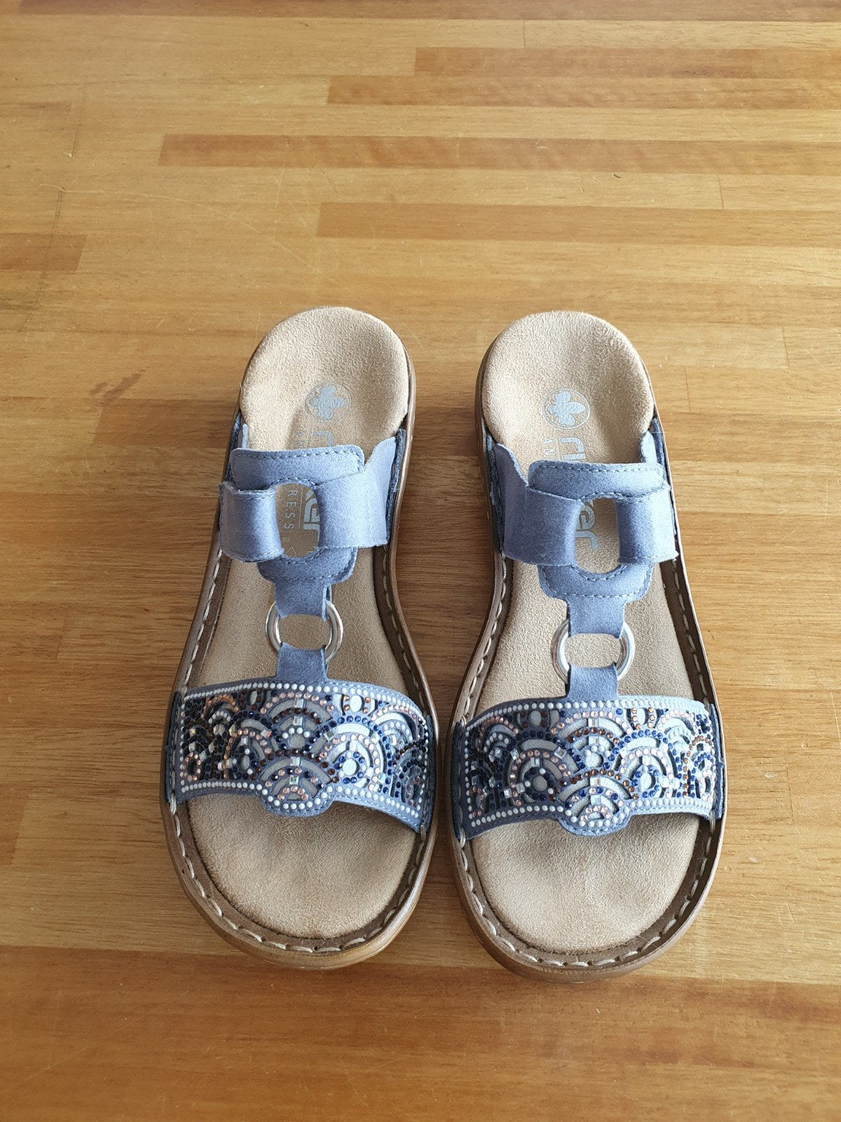 Nieuwe Rieker slippers maat 38, Slippers, Blauw, Nieuw, Ophalen of Verzenden