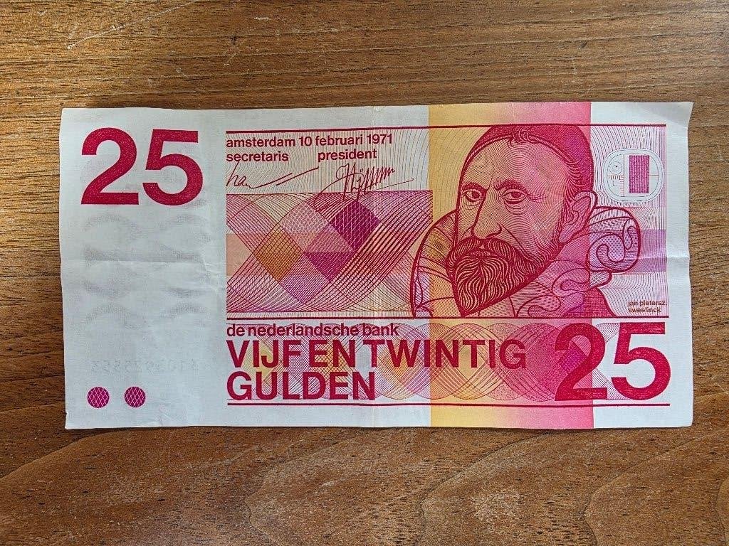 25 gulden 1971 "Sweelinck", Ophalen of Verzenden, 25 gulden, Los biljet