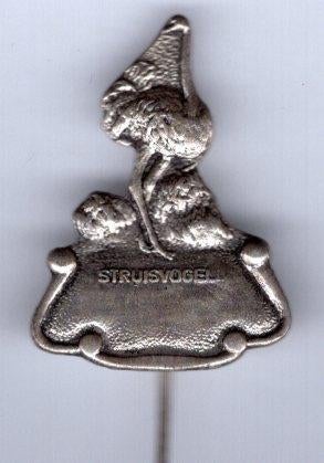 Struisvogel zilverkleurig speldje ( U_078 ), Verzenden, Nieuw, Dier of Natuur, Speldje of Pin