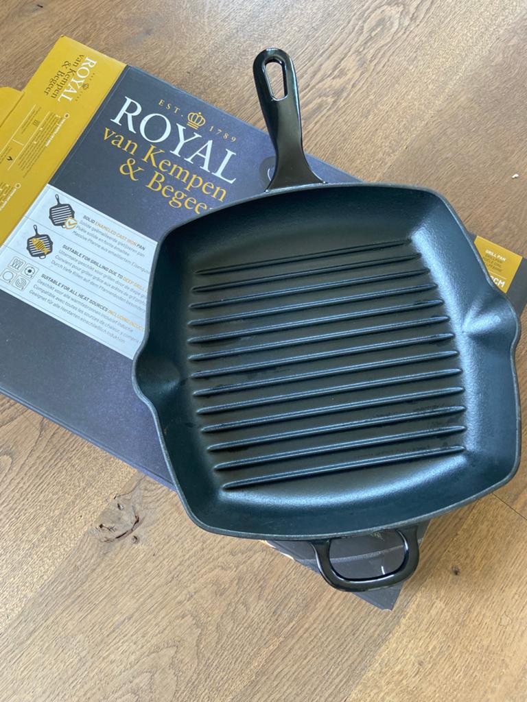 Gietijzeren grillpan van Royal van Kempen en Begeer, Huis en Inrichting, Keuken | Potten en Pannen, Ophalen of Verzenden, Zo goed als nieuw