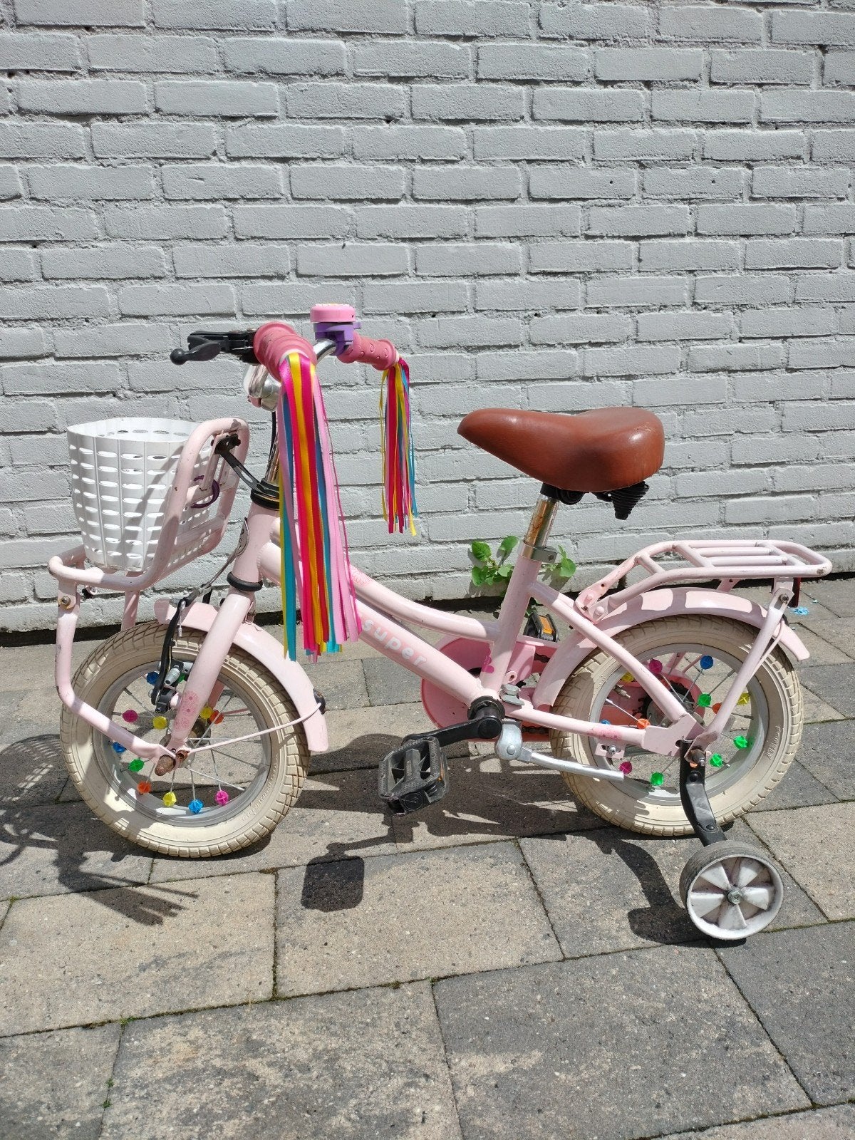 Meisjes fiets 12 inch, Fietsen en Brommers, Fietsen | Meisjes, Ophalen, Gebruikt, 14 inch of minder