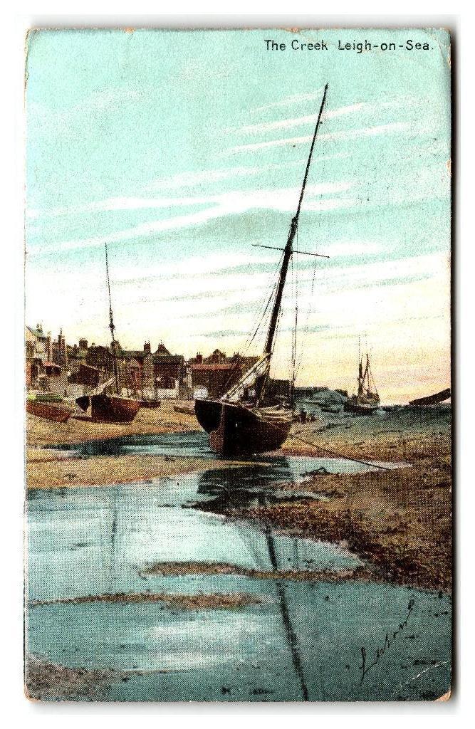 Leigh-on-Sea, The Creek, Verzenden, Voor 1920, Gelopen, Engeland