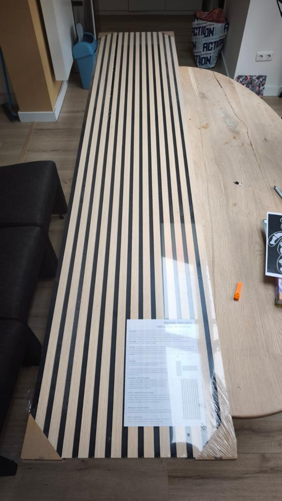 2 x Lattenwand Brisbane licht eiken, Ophalen, Minder dan 25 mm, Eiken, Nieuw
