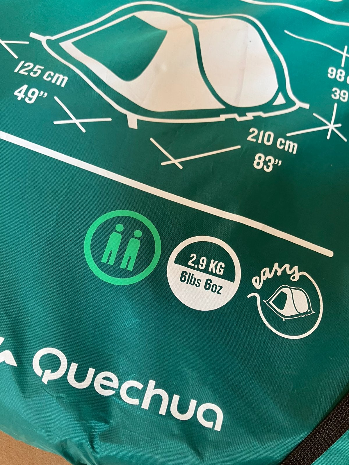 ZGAN! Quechua 2 Seconds Tent tweepersoons Pop Up tentje, Ophalen of Verzenden, Zo goed als nieuw, Tot en met 2