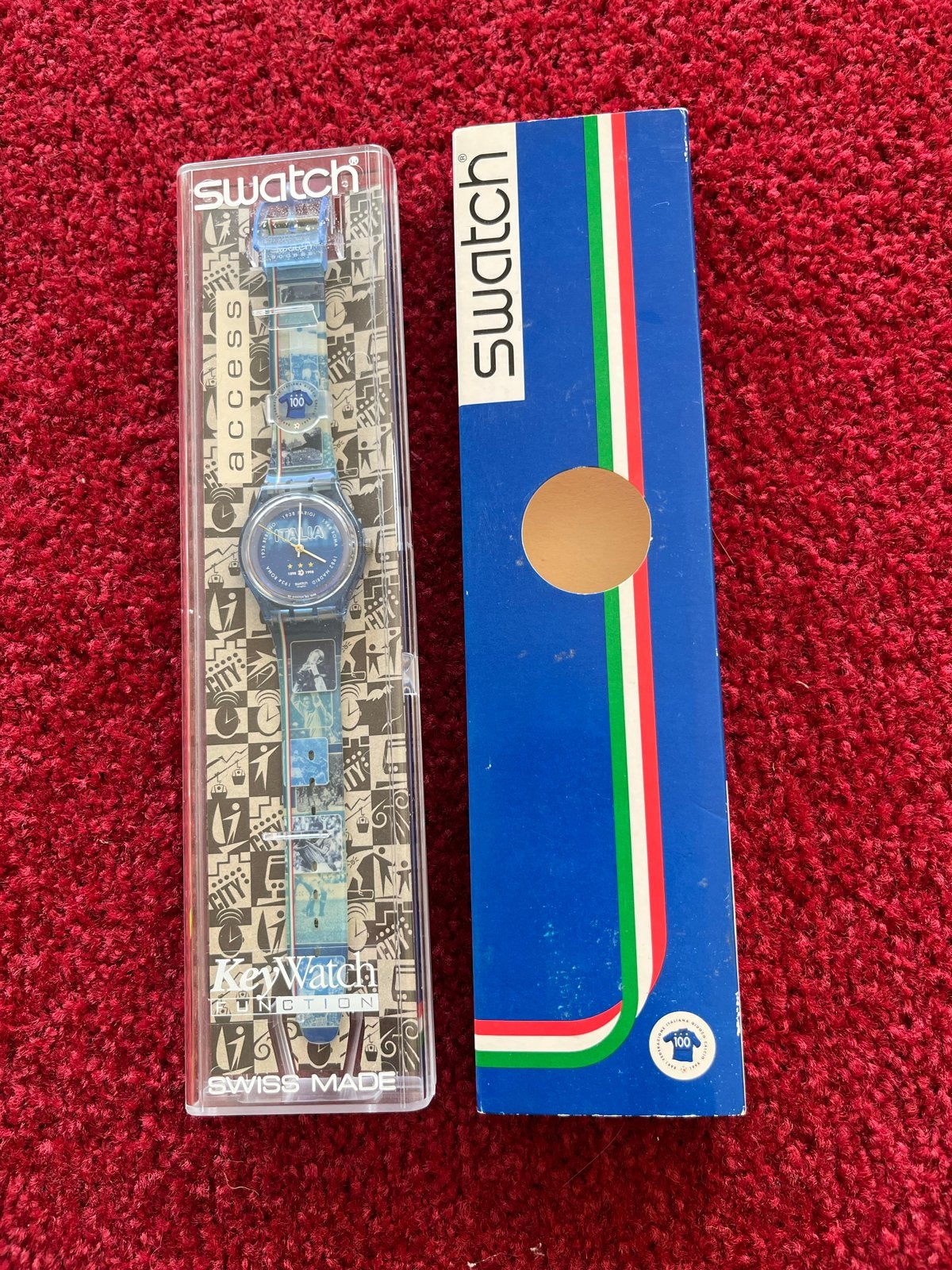 Swatch Access Key Watch - model Italia 100 Calcio, Kunststof, Polshorloge, Swatch, Nieuw