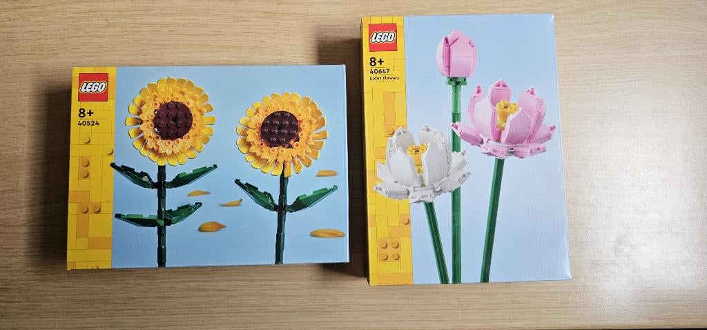 LEGO 40524 Zonnebloemen + 40647 Lotusbloemen, Ophalen of Verzenden, Nieuw, Complete set, Lego