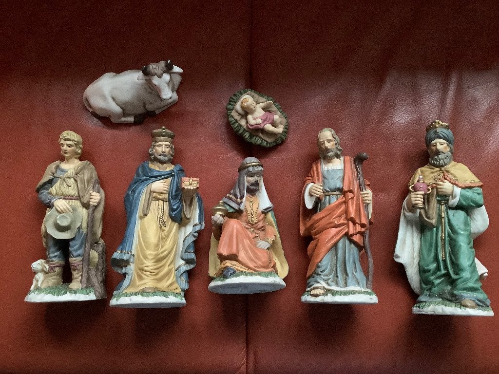 Kerstfiguren. 7 stuks  Bieden., Diversen, Kerst, Ophalen, Zo goed als nieuw