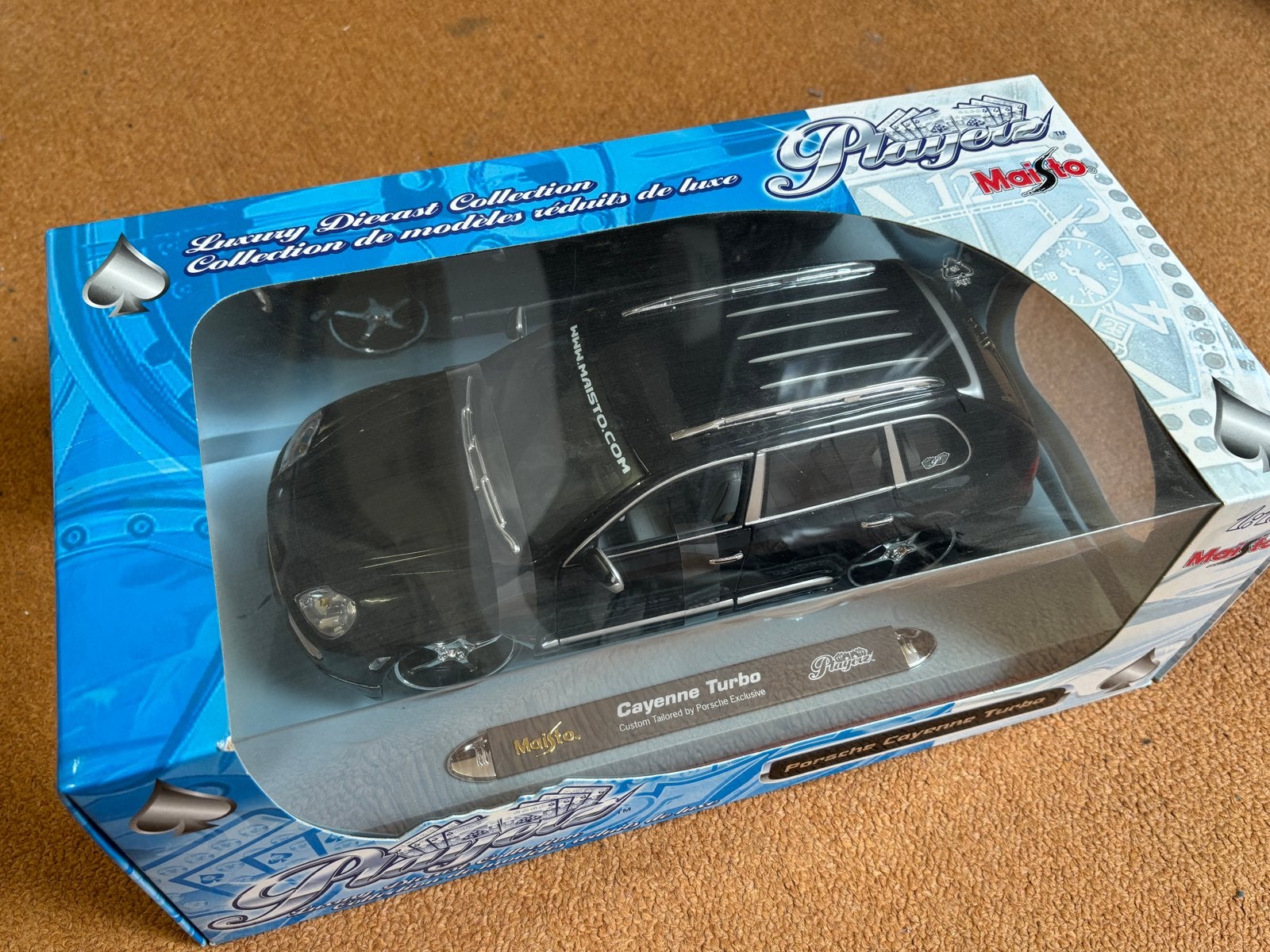 Maisto Porsche Cayenne Turbo 1:18 Modelauto Zwart, Hobby en Vrije tijd, Modelauto's | 1:18, Ophalen of Verzenden, Zo goed als nieuw