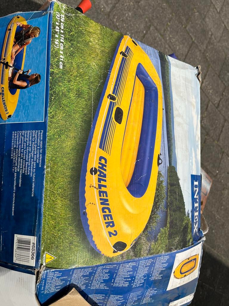 Intex Challenger 2 opblaasboot met peddels, Ophalen, Zo goed als nieuw