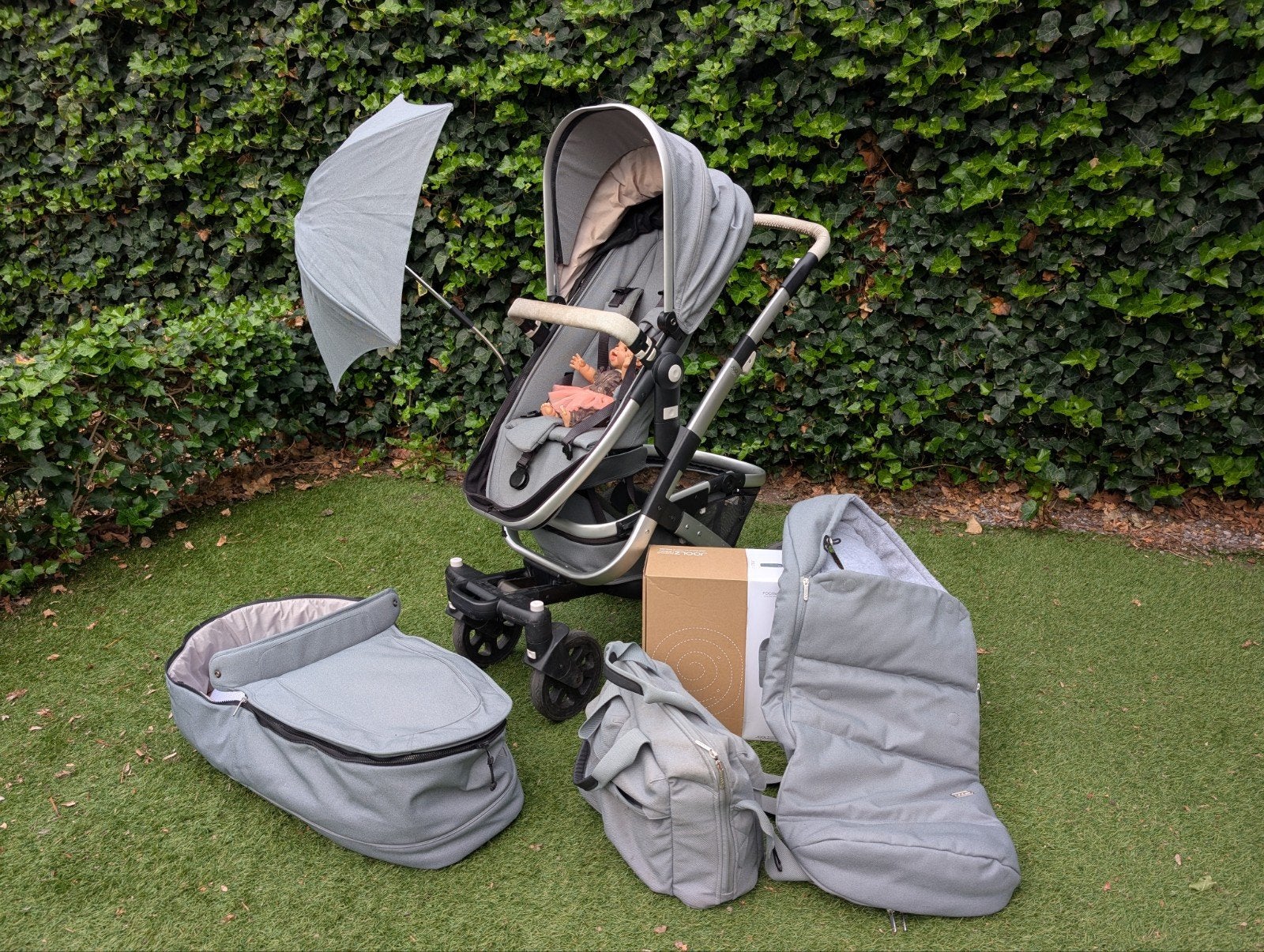 Joolz Geo2 complete set incl. accessoires, Gebruikt, Combiwagen, Verstelbare duwstang, Ophalen