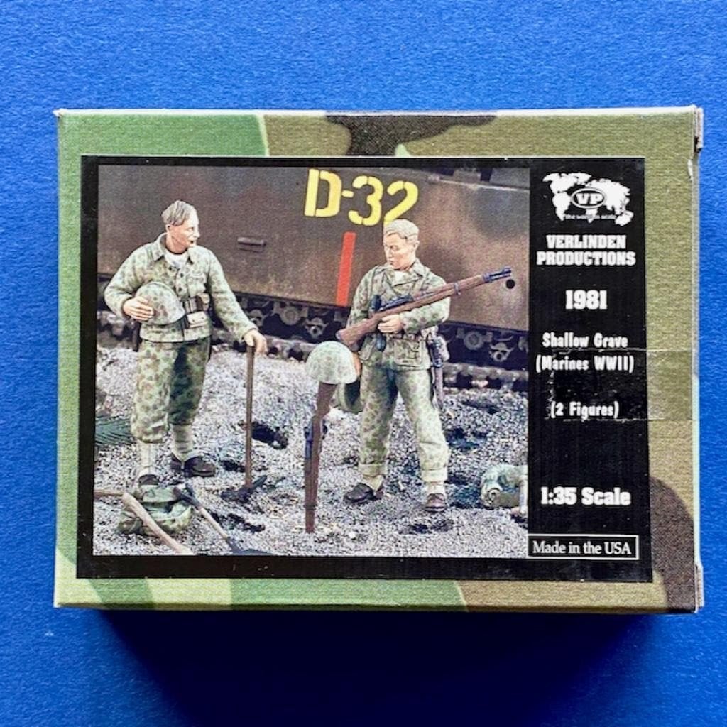 Verlinden	1981	Shallow Grave (Marines WWII)	1/35	Resin, Verzenden, Nieuw, 1:35 tot 1:50