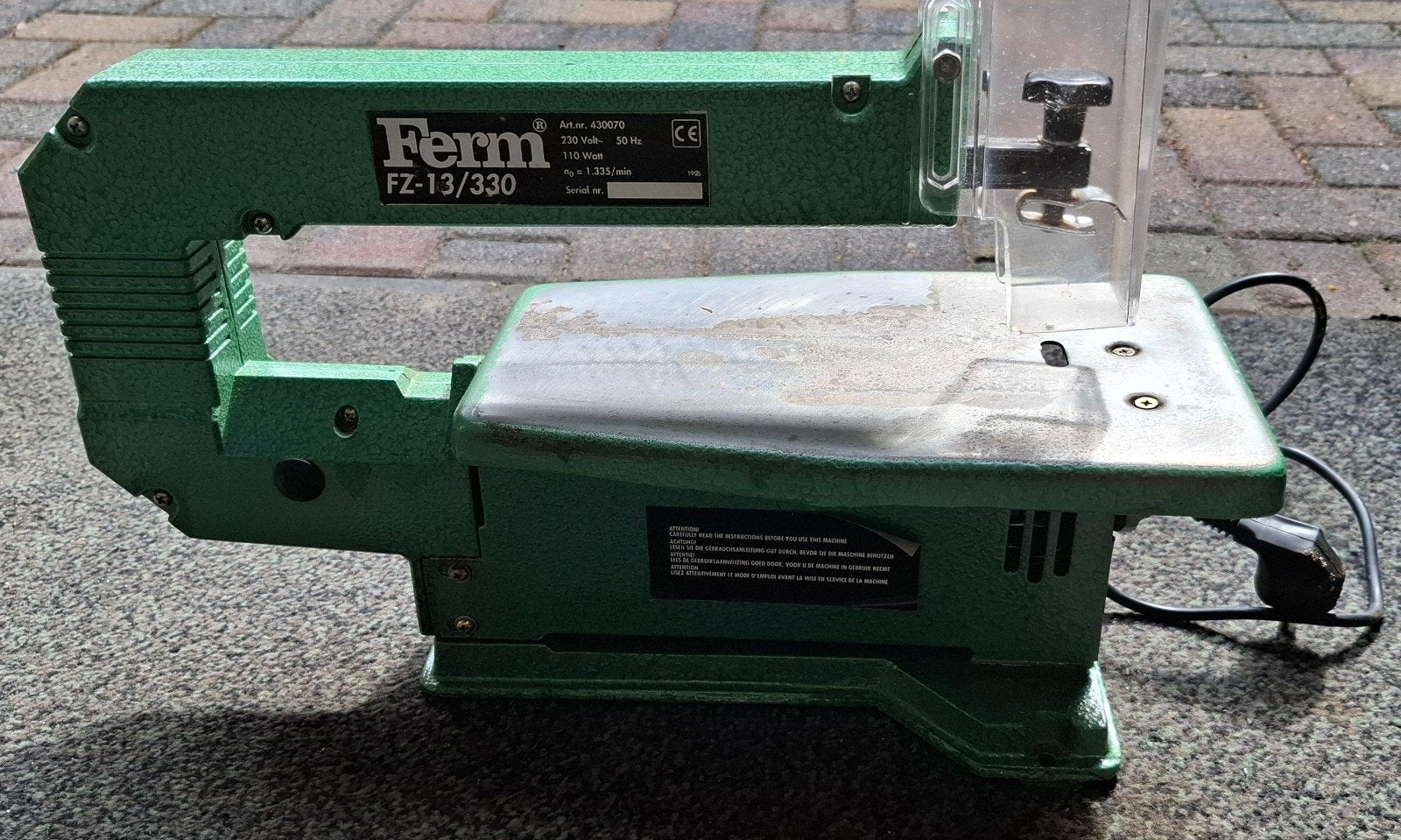 Ferm FZ-13/330 Figuurzaagmachine - Zo goed als nieuw, Minder dan 30 mm, Ophalen of Verzenden, Figuurzaag, Minder dan 600 watt