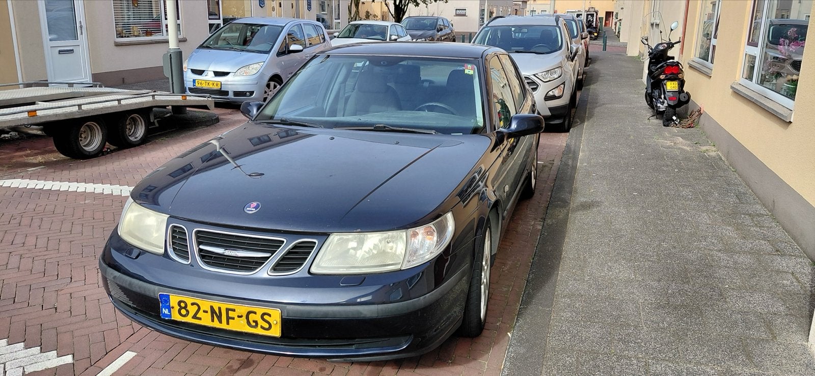 Saab 9-5 2.0 T 2003 Blauw, Auto's, Voorwielaandrijving, 1800 kg, 4 cilinders, Blauw