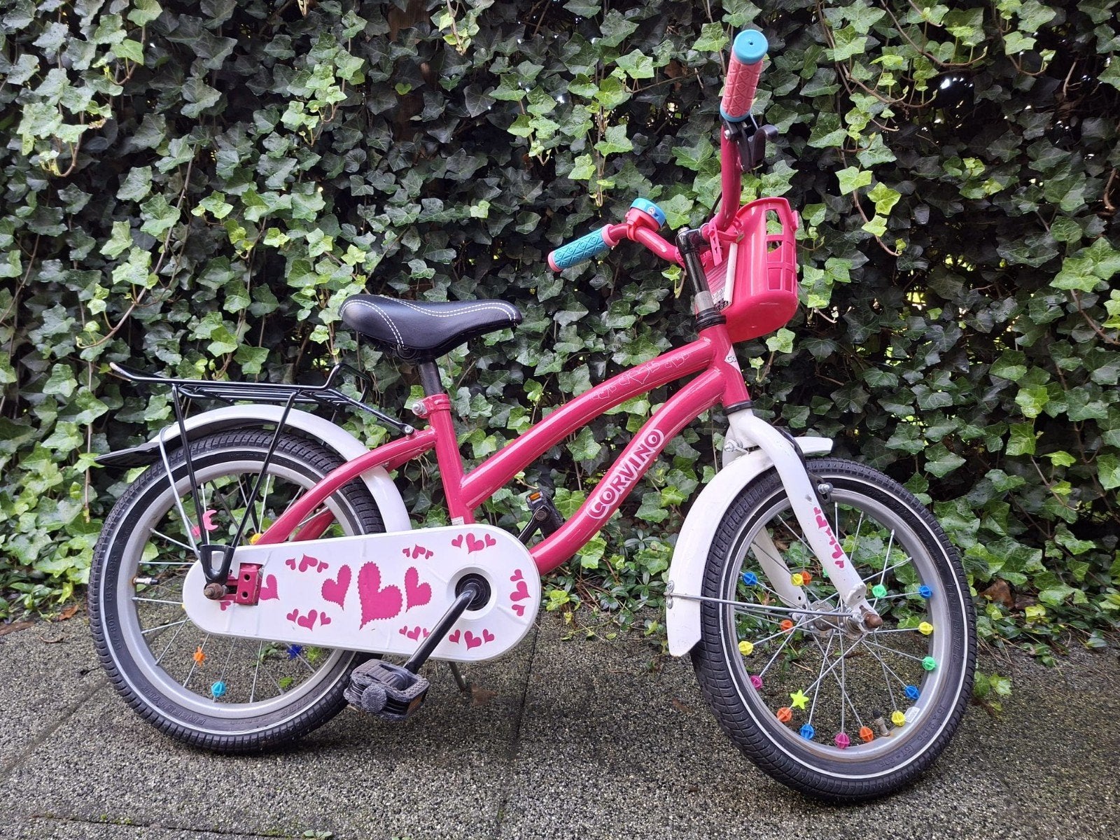16 inch meisjes fiets, Ophalen, Terugtraprem, Corvino, 16 tot 20 inch
