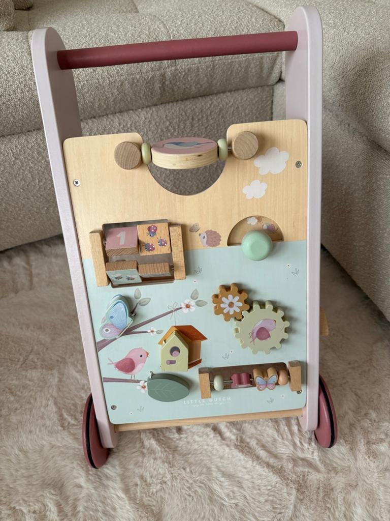 Little Dutch Houten Loopwagen met Activiteiten, Kinderen en Baby's, Speelgoed | Poppenhuizen, Ophalen of Verzenden, Zo goed als nieuw