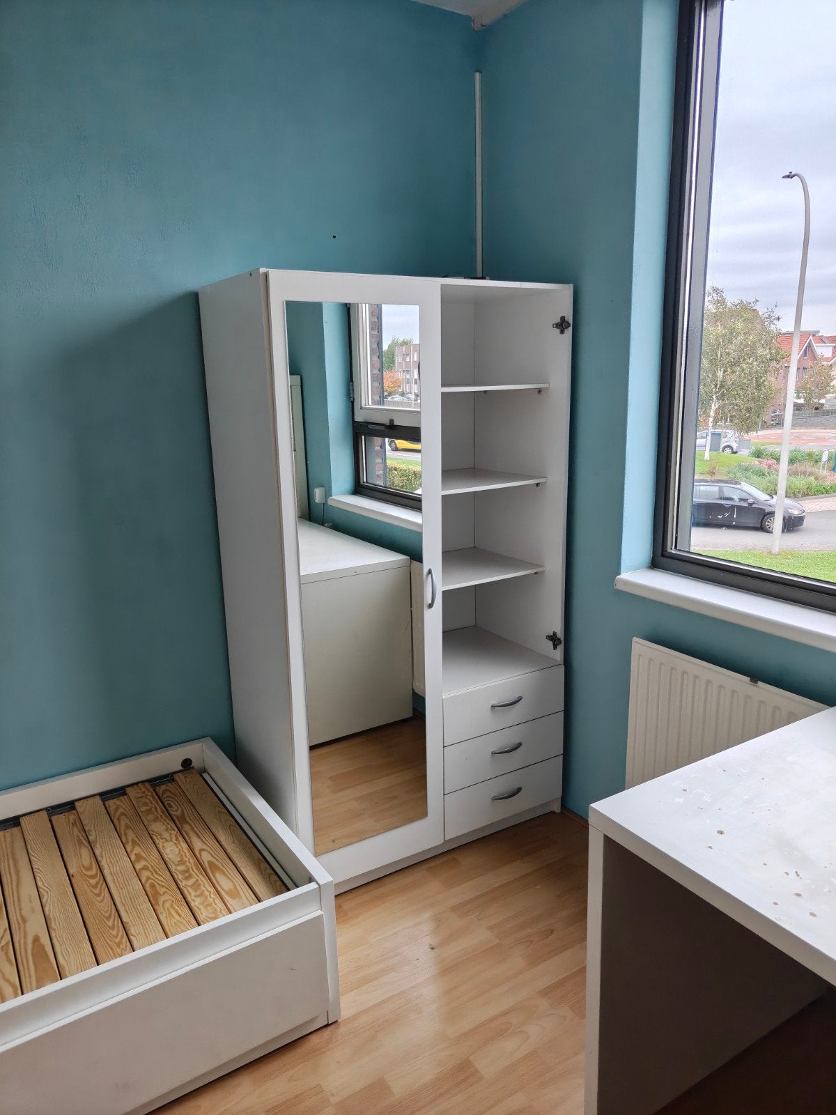 Bed, linnenkast en kast - Complete set, Ophalen, Gebruikt, 90 cm, Eenpersoons