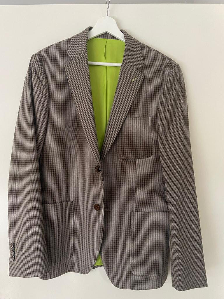 Colbert /jasje ruit bruin/beige circle of Gentlemen maat 46, Ophalen of Verzenden, Zo goed als nieuw, Maat 46 (S) of kleiner, Beige