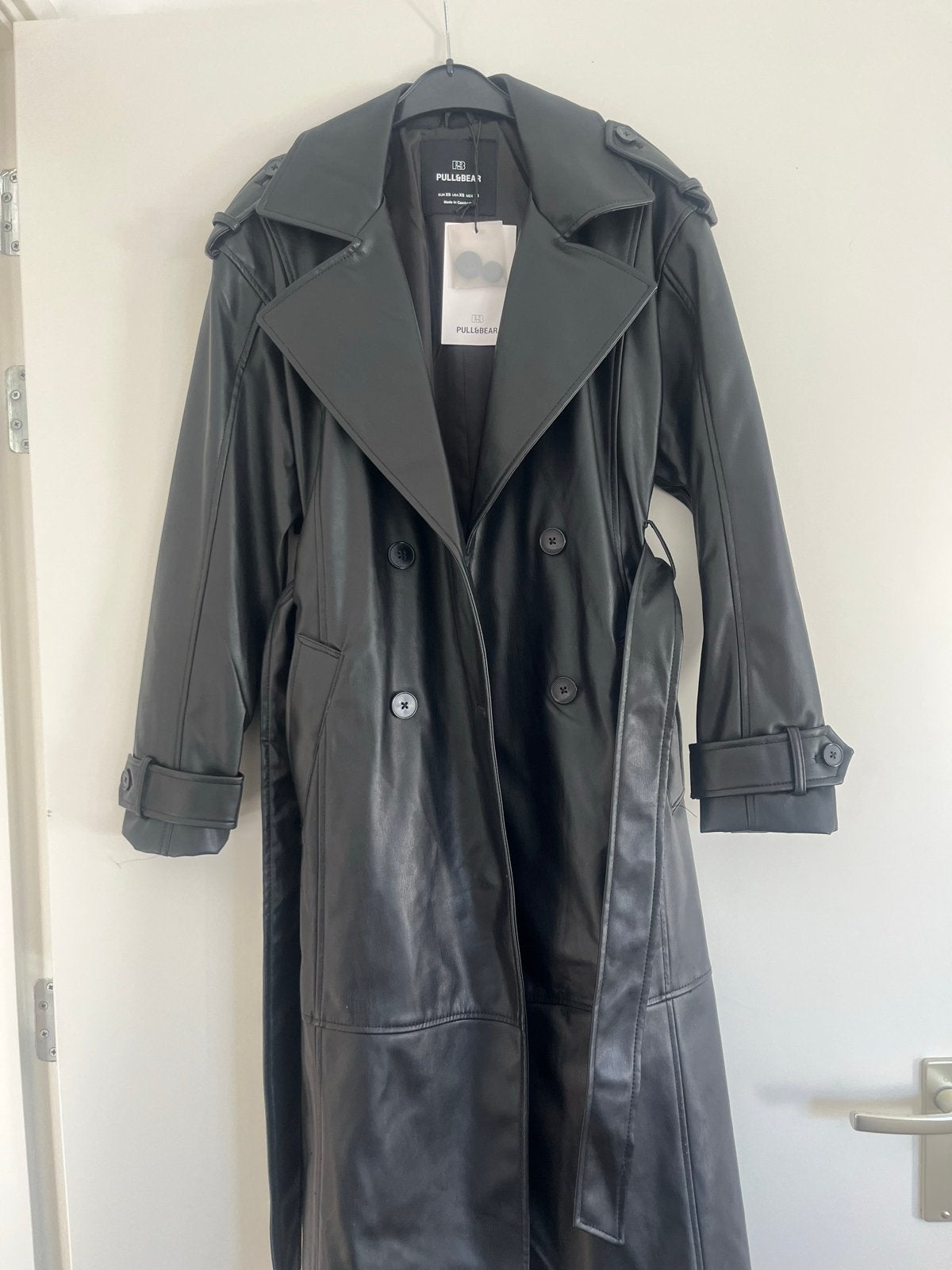 Nieuwe Pull&Bear nep leren jas - Maat XS, Ophalen of Verzenden, Nieuw, Maat 34 (XS) of kleiner, Zwart