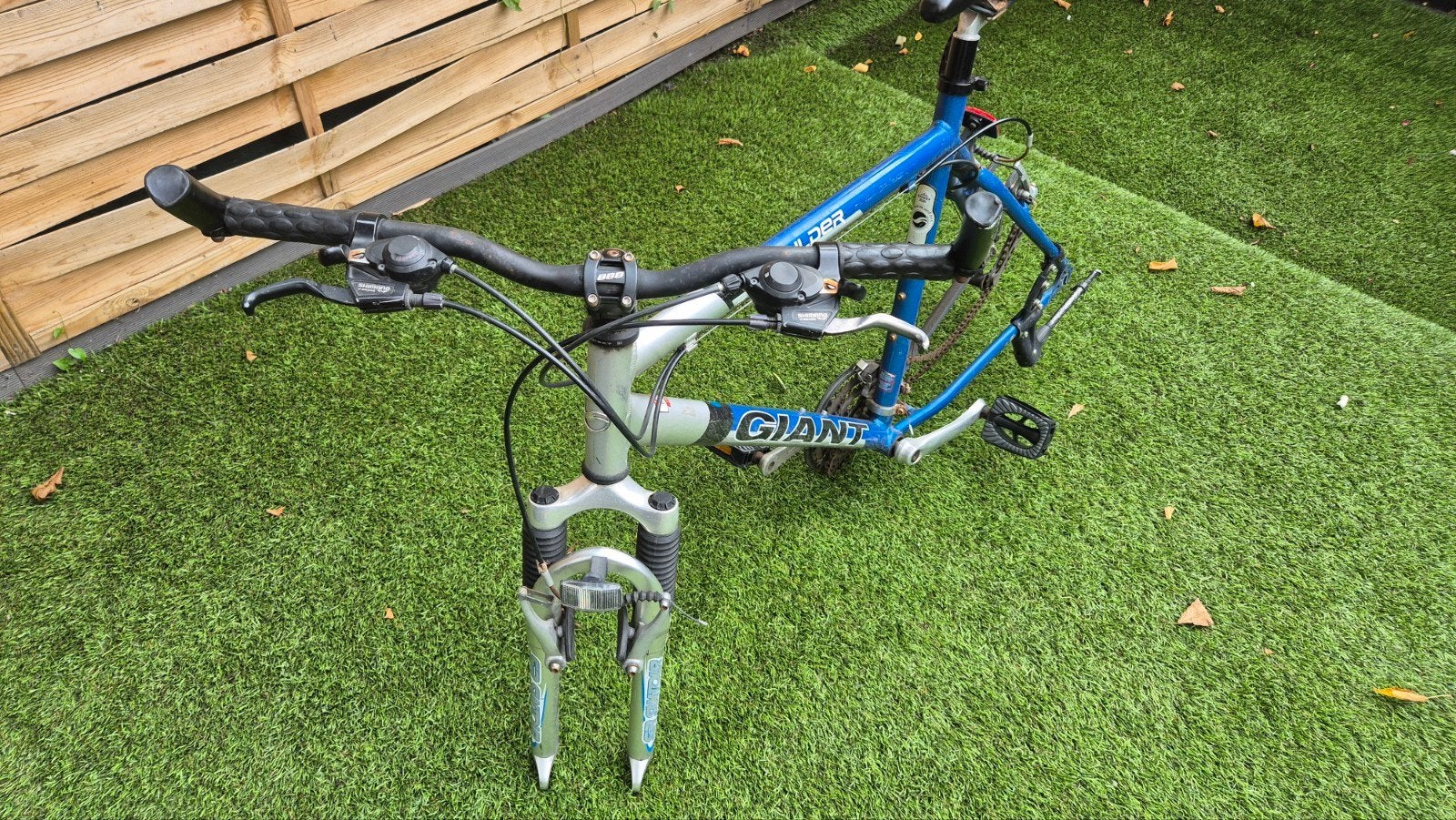 Giant Boulder FS 21 inch aluminium fiets (onderdelen), Gebruikt, Velgrem, Versnellingen, 53 tot 57 cm