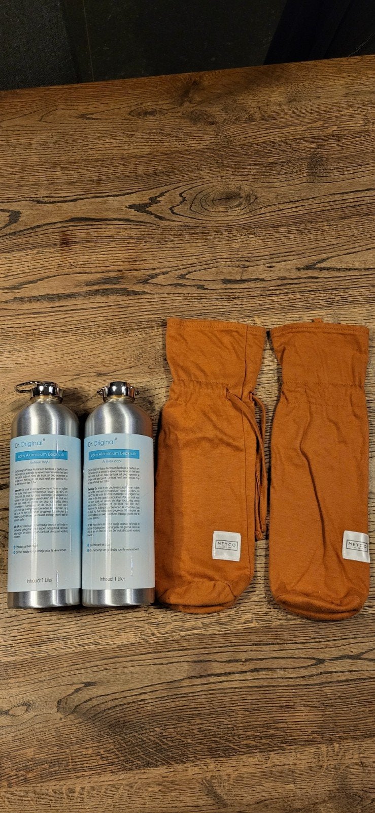 2x baby bedkruiken met meyco kruikenzak, Ophalen, Zo goed als nieuw