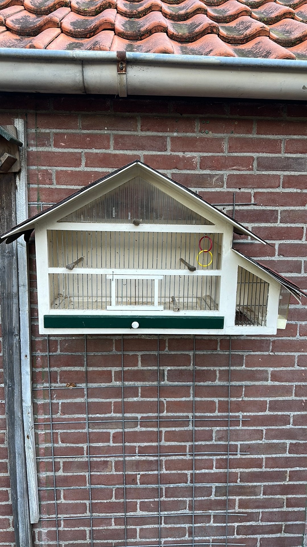 Gebruikte vogelkooi vogelhuis hout kanarie, duifje, vogel, Dieren en Toebehoren, Ophalen, Zo goed als nieuw, Hout, Vogelkooi