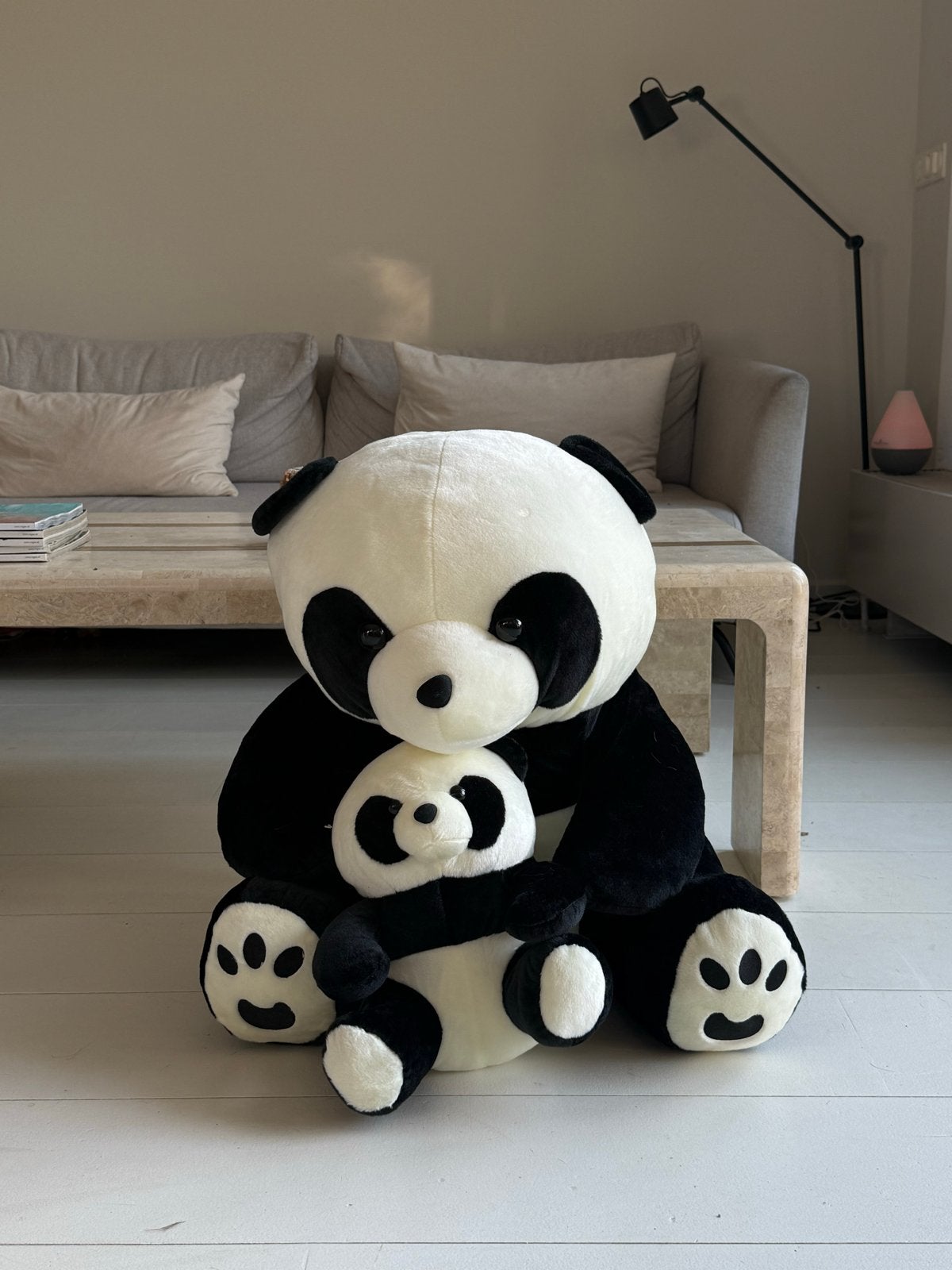 Grote en kleine panda knuffel - Zo goed als nieuw, Ophalen, Overige merken, Overige karakters, Overige typen