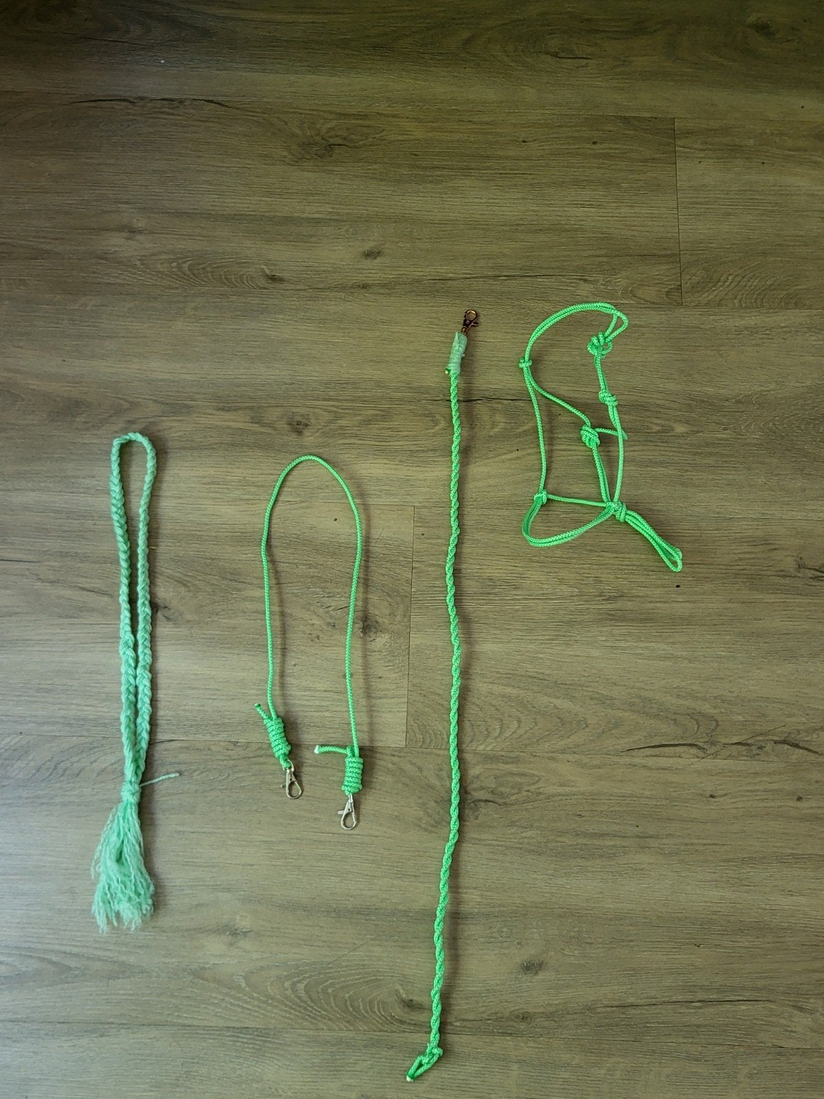Halstertouw SET groen! Handgemaakt, Ophalen of Verzenden, Nieuw