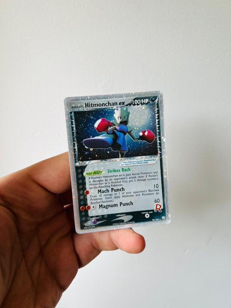 Rocket’s Hitmonchan Ex 98/109 Ex Team Rocket Returns Pokemon, Verzenden, Zo goed als nieuw, Losse kaart, Foil