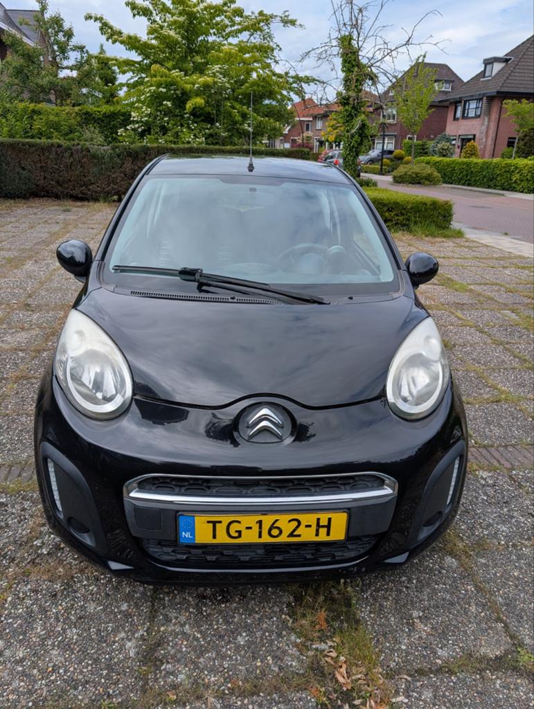 Citroën C1 1.0 3-DRS 2012 Zwart, Netjes en goed onderhouden, Voorwielaandrijving, Euro 5, Stof, Zwart