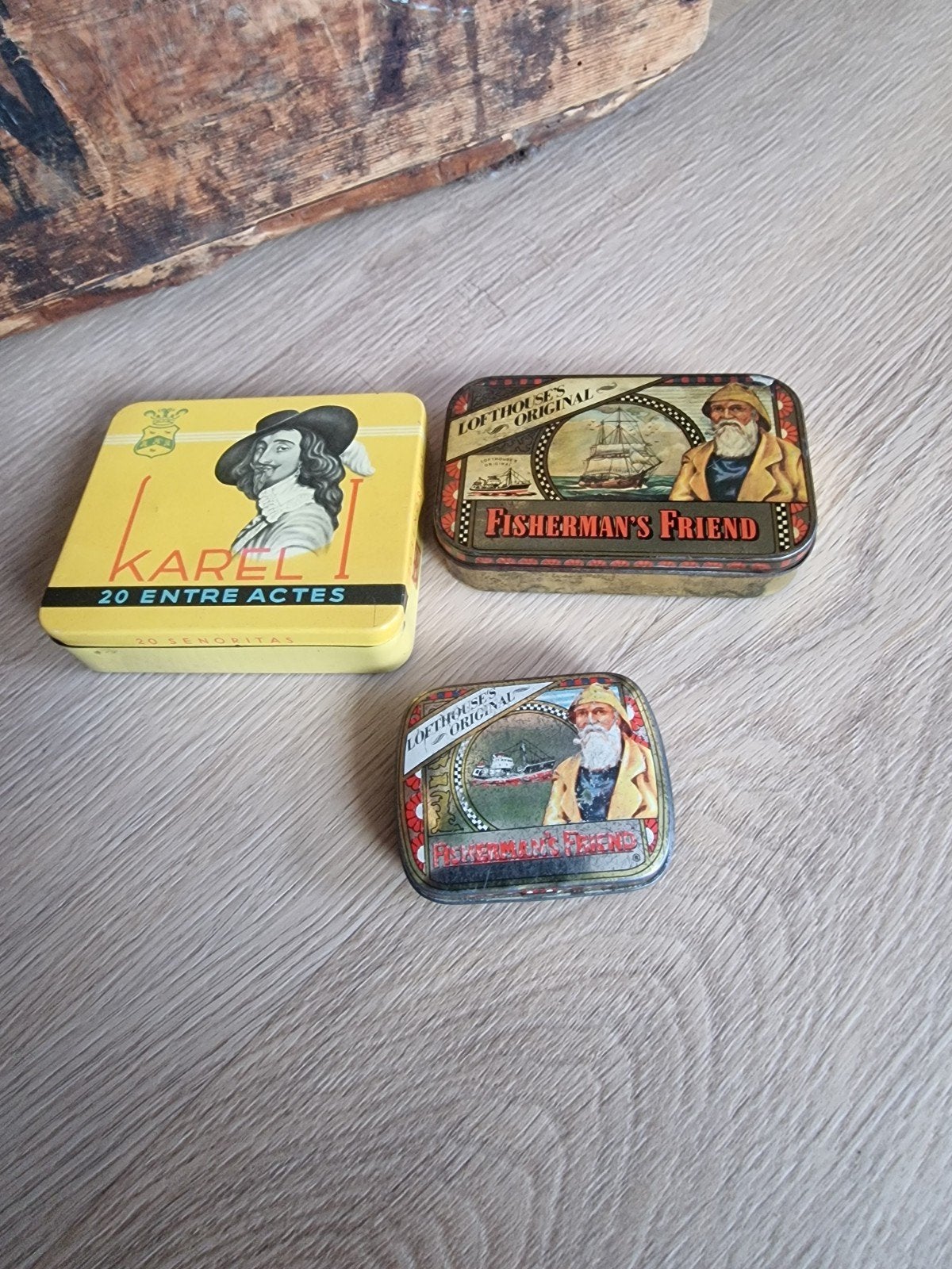 Grote partij van 11 vintage & antieke verzamelblikken a, Ophalen of Verzenden, Gebruikt, Overige