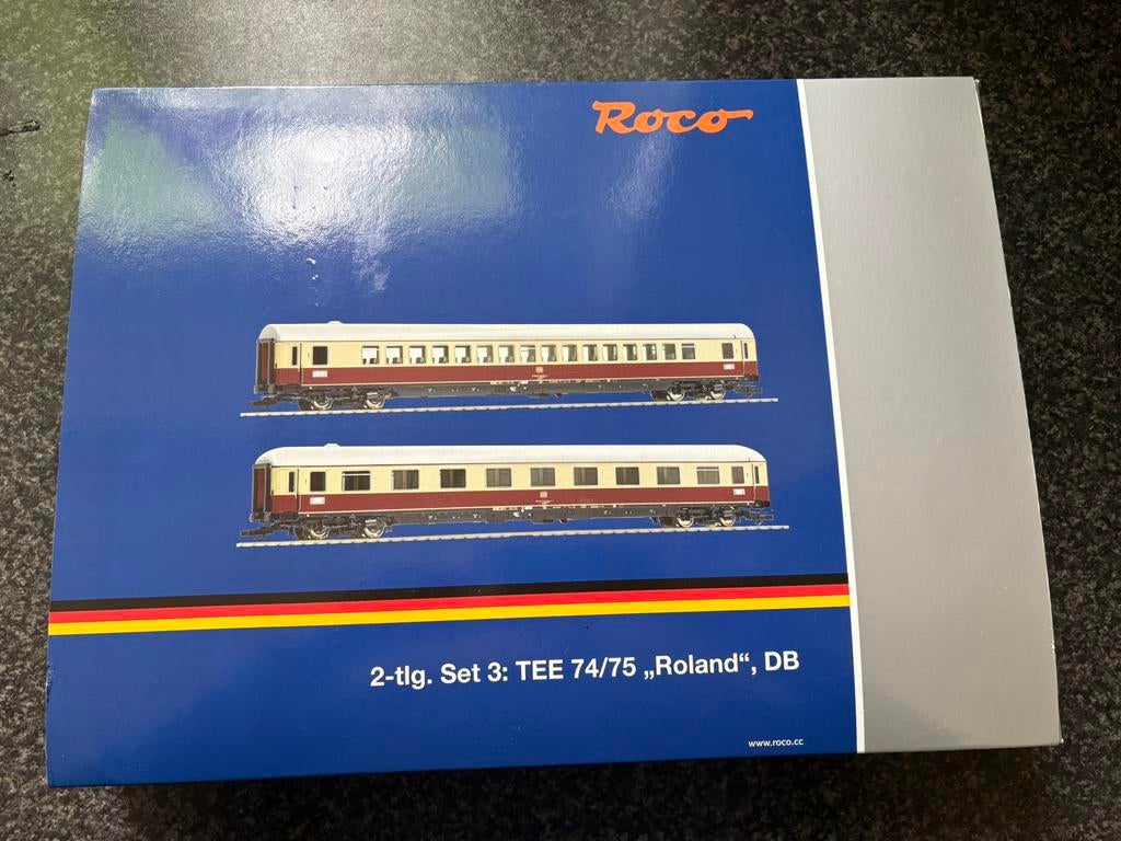 Roco 74074 H0 2-Delig TEE personenrijtuigset 1e klass Roland, Treinset, Gelijkstroom, Ophalen of Verzenden, Zo goed als nieuw